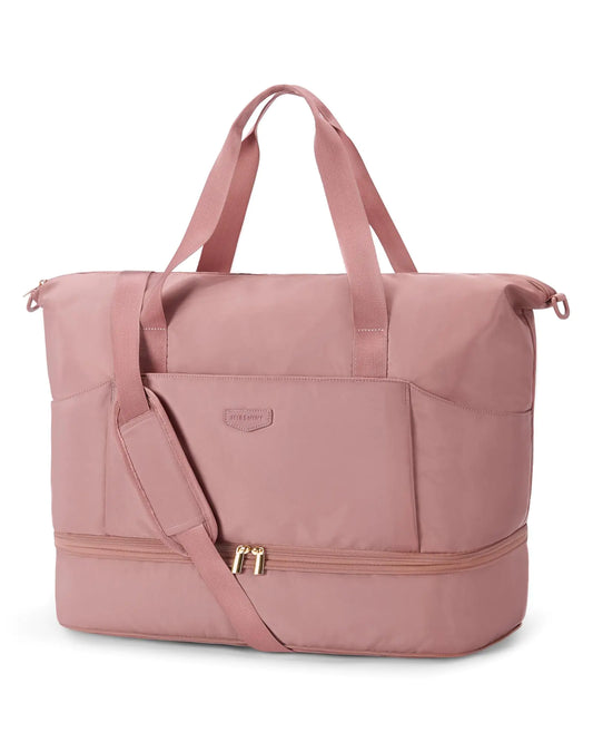 MISSNINE Stylish Expandable Weekender with Shoe Pocket - Pink