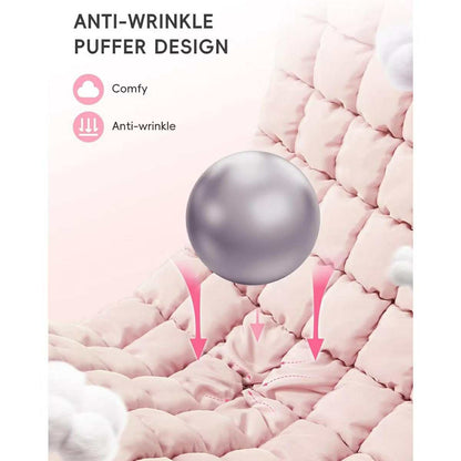 CLUCI Lux Quilted Weekender Bag with Shoe Compartment - Pink