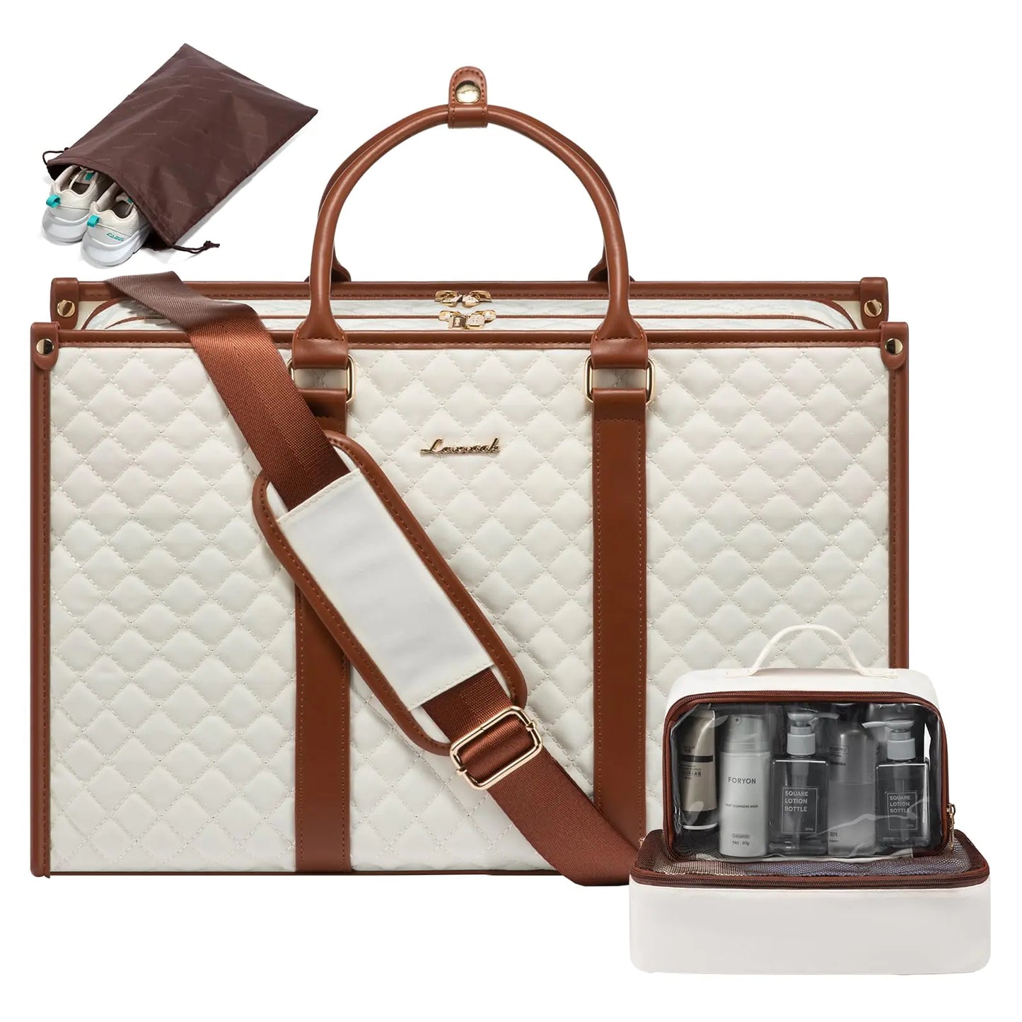 LOVEVOOK 4-in-1 Travel Weekender with Shoe Bag and Toiletry Bag