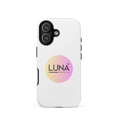 Tough Case for iPhone® 11 to 17 with Luna Travel & Tote Logo