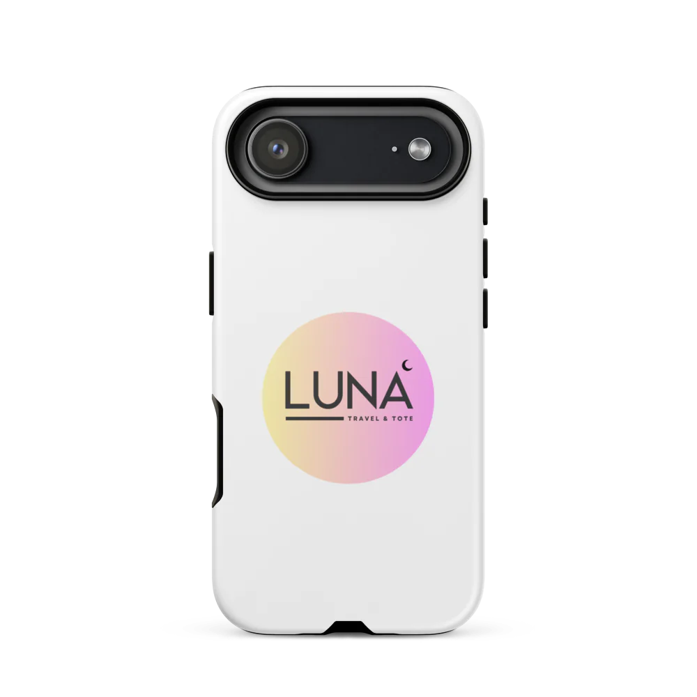 Tough Case for iPhone® 11 to 17 with Luna Travel & Tote Logo