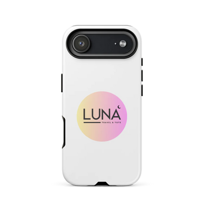 Tough Case for iPhone® 11 to 17 with Luna Travel & Tote Logo