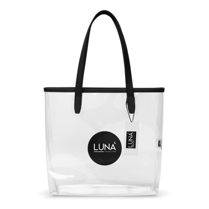 Sleek Clear Tote Bag with Luna Travel & Tote Logo