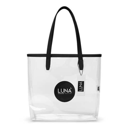 Sleek Clear Tote Bag with Luna Travel & Tote Logo