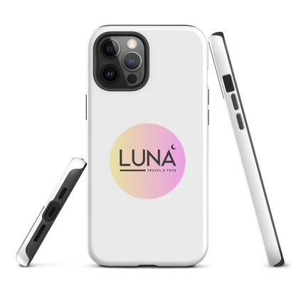Tough Case for iPhone® 11 to 17 with Luna Travel & Tote Logo