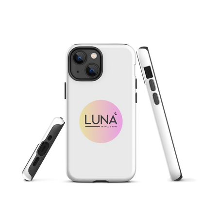 Tough Case for iPhone® 11 to 17 with Luna Travel & Tote Logo