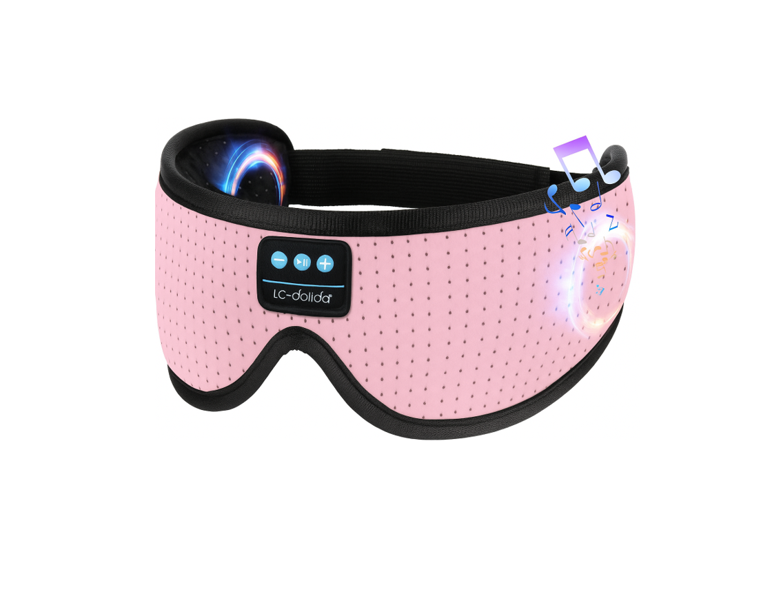 Sleep Mask 3D White Noise Sounds Inbulit or Connect Bluetooth Playlist