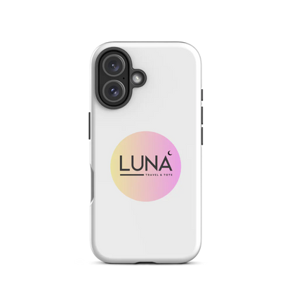 Tough Case for iPhone® 11 to 17 with Luna Travel & Tote Logo