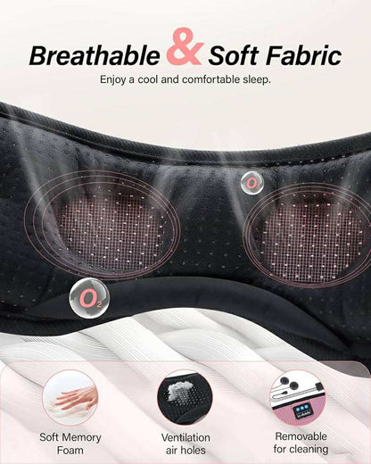 Sleep Mask 3D White Noise Sounds Inbulit or Connect Bluetooth Playlist