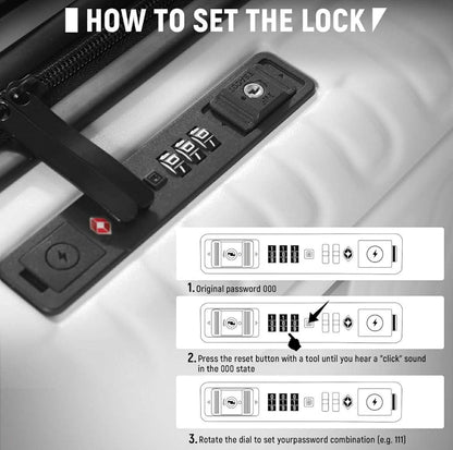 URBAN EXPLORER 20" Carry-On With USB/C Ports, Cup Holder & Front Access - White