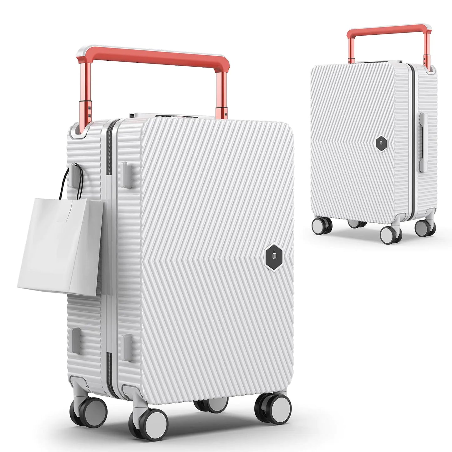 Lightweight Carry-On Hard Shell for Easy Travel - White