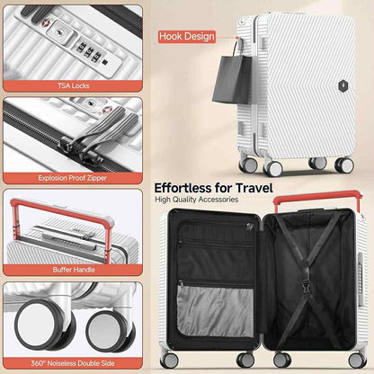 Lightweight Carry-On Hard Shell for Easy Travel - White