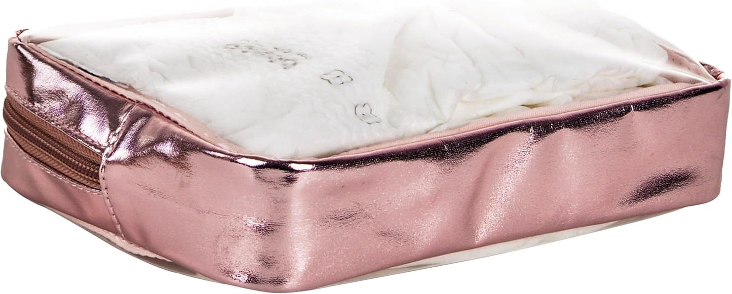 Luxe Rose Gold 5-Piece Clear Pouch Set – TSA Approved