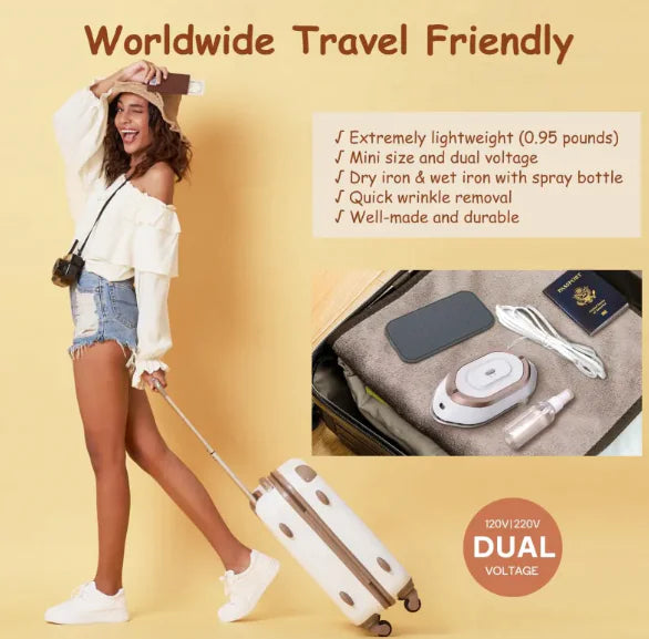 NEWBEALER Travel Iron – Fast Heat & Chic Design