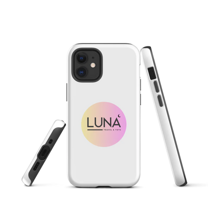 Tough Case for iPhone® 11 to 17 with Luna Travel & Tote Logo