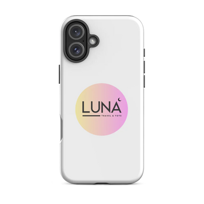 Tough Case for iPhone® 11 to 17 with Luna Travel & Tote Logo